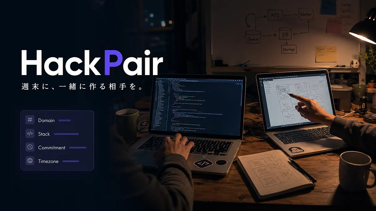 HackPair — 週末に一緒に作る相手を探す